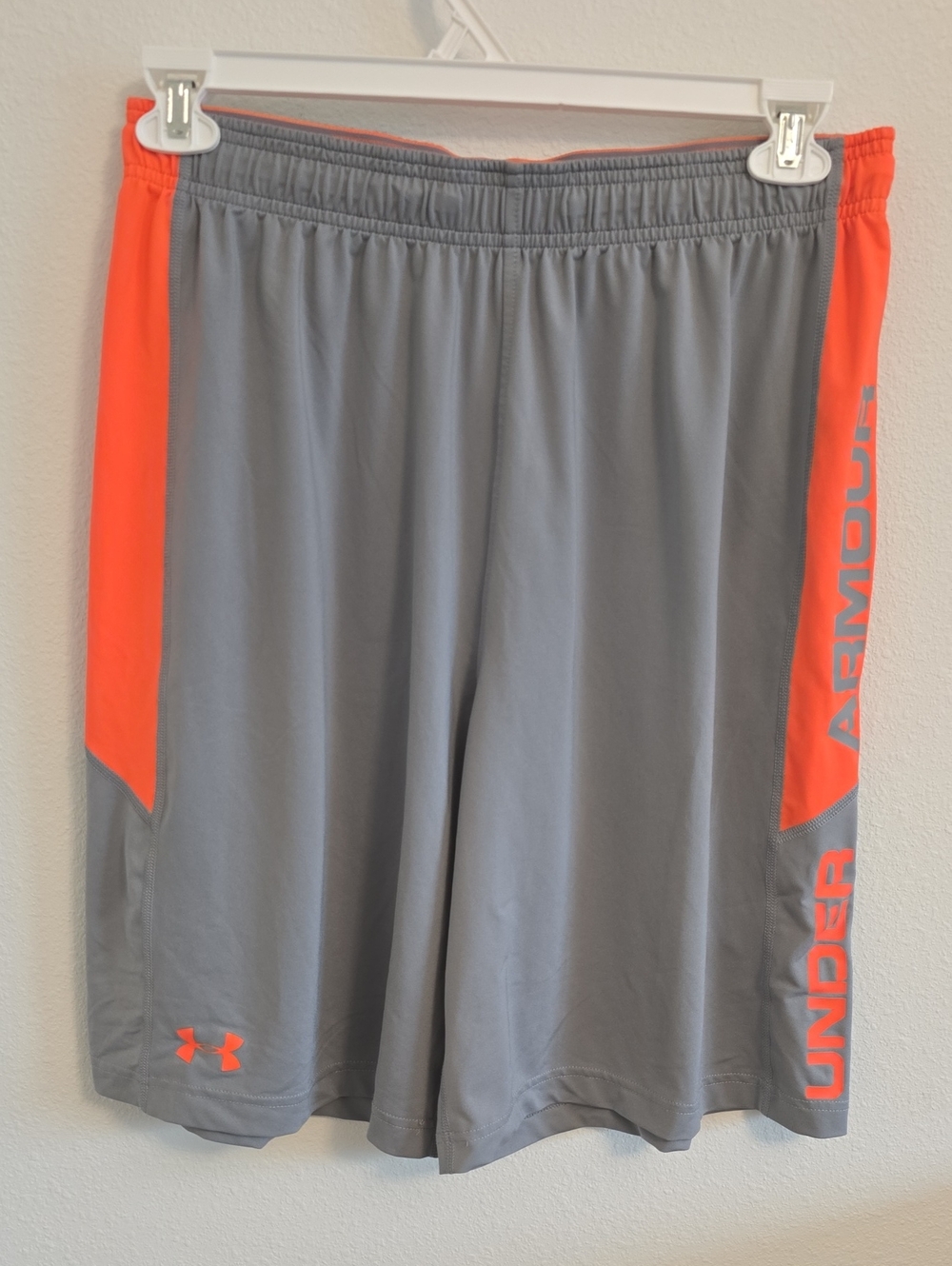 Under Armour Gray and Orange Athletic Shorts